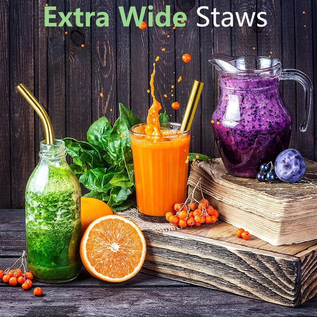 Reusable Gold Metal Straws