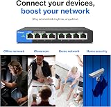Linksys LGS108 8-Port Desktop Gigabit Unmanaged Network Switch view 8