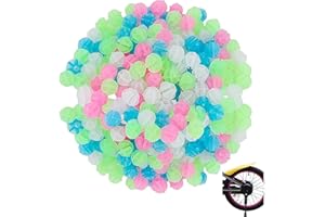 Chunlaihang 108Pcs Bicycle Spoke Beads, Multicoloured Plastic Cycling Clip Beads, Luminous Bicycle Spoke Accessories for Bicy