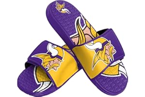 FOCO mens NFL Team Logo Athletic Sport Shower Flip Flop Sandals Gel Slides