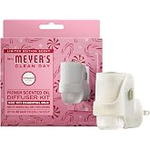 MRS. MEYER'S CLEAN DAY Premium Scented Oil Plug-In, Diffuser &amp; Air Freshener Kit, Peppermint, 1 warmer and .67 fl oz refill