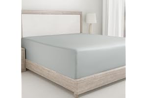 California Design Den Twin XL Bed Fitted Sheet, Soft 400 Thread Count 100% Cotton Deep Pocket Bottom Sheet, Cooling Durable Sateen Weave for Dorms (Twin XL, Light Gray)