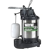Wayne CDU1000 1 HP Submersible Cast Iron and Stainless Steel Sump Pump with Integrated Vertical Float Switch