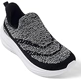 ZOVE Wide Toe Box Shoes Women Hands Free Wide Walking Shoes Ultra Light Tennis Breathable Wide Width Running Sneakers Athletic Gym Workout Trainers 8812 Grey Black White 37