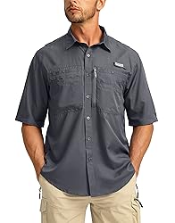 Men's Fishing Shirts with Zipper Pockets UPF