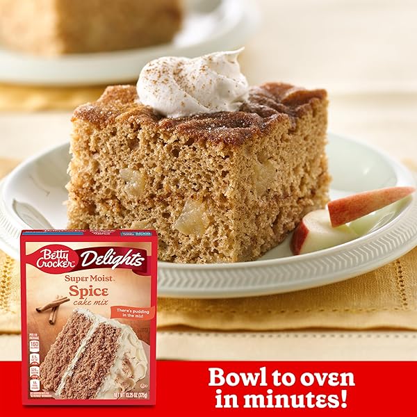 BETTY CROCKER DELIGHTS SUPER MOIST SPICE CAKE MIX, 13.25 OZ