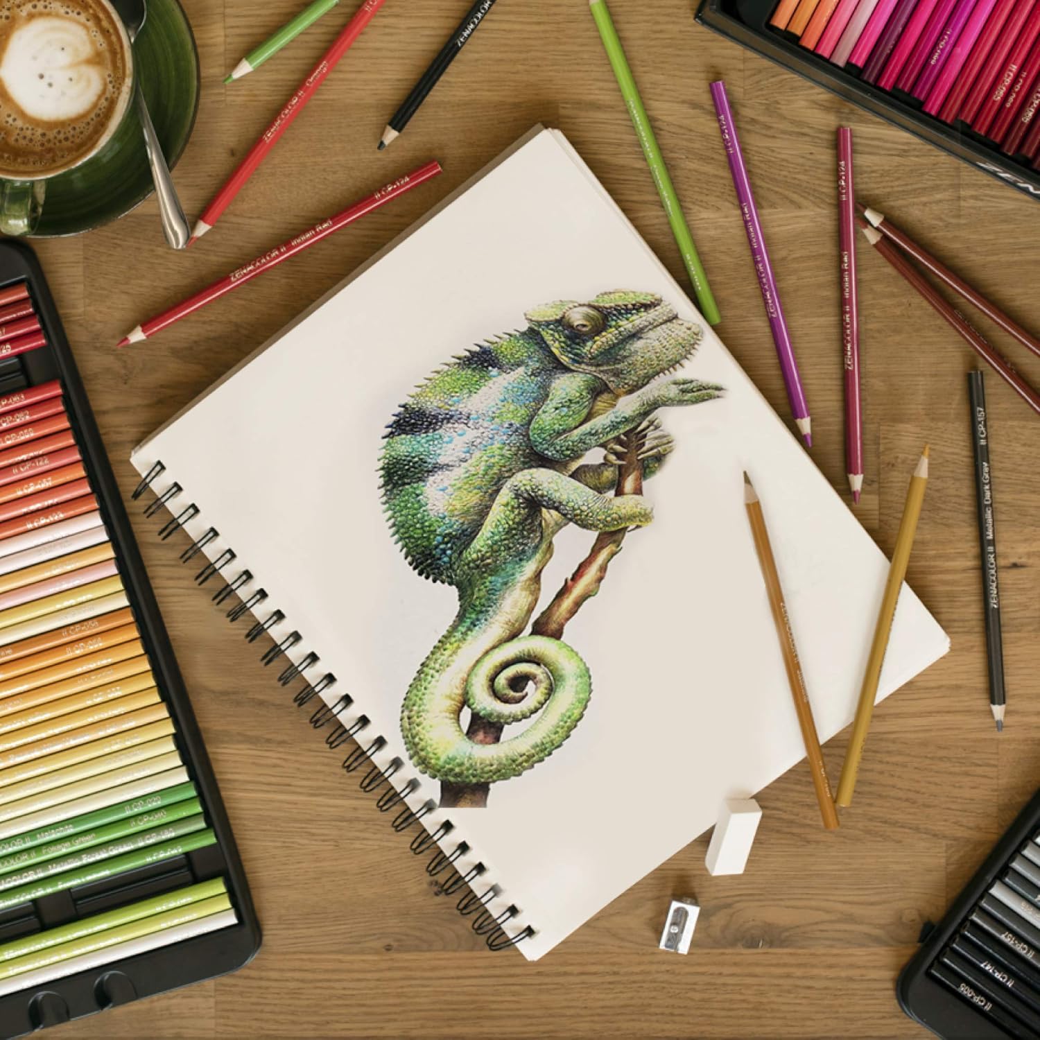 160 Colored Pencils Set by Zenacolor - Color Pencils For Artists With Cardboard Case - Professional Coloring Pencils for Adult Coloring Book : Office Products