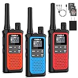 Rechargeable Walkie Talkies Long Range, 3 Pack