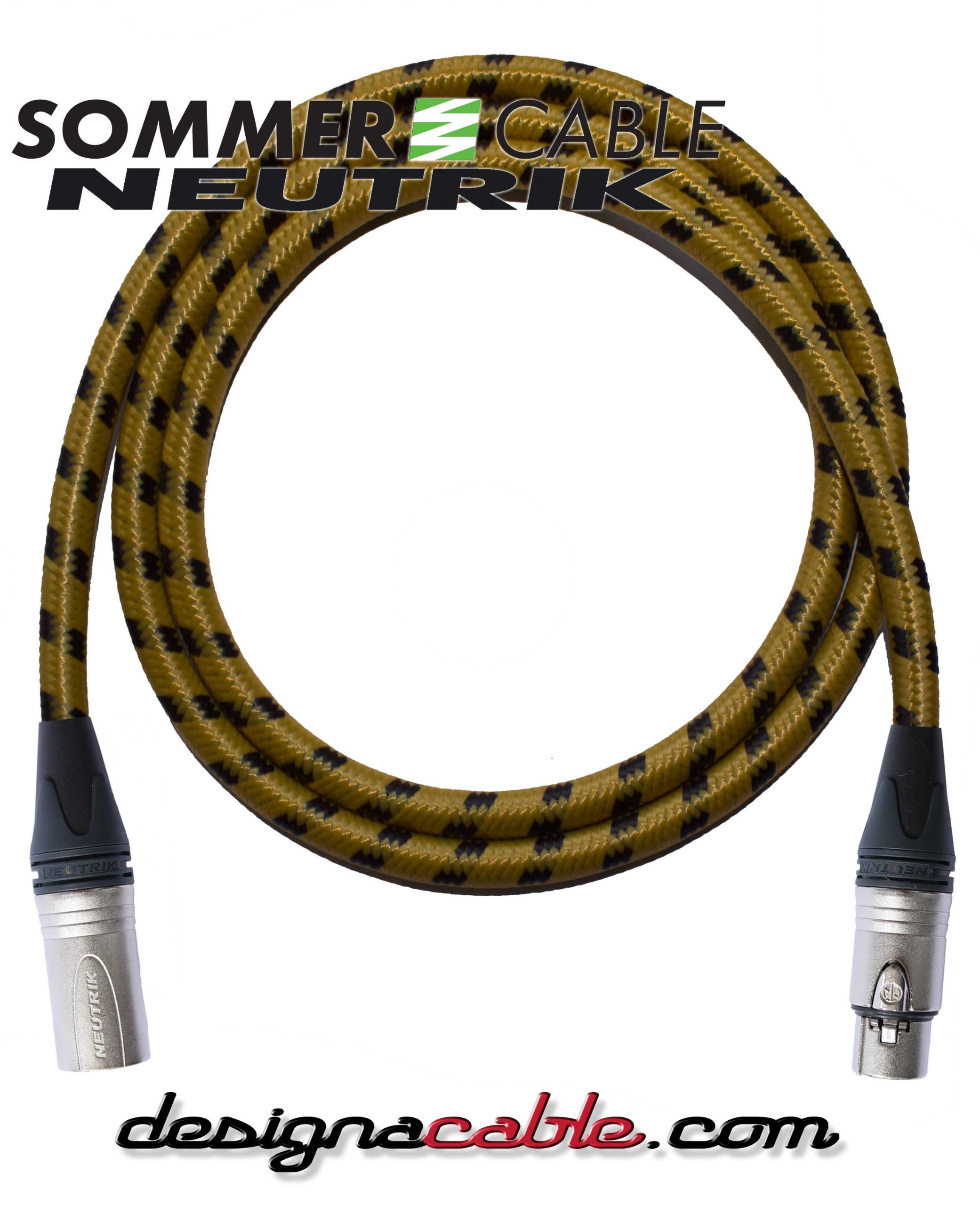 Designcable 5m Sommer Vintage CS Microphone Lead Neutrik XLR to XLR - Silver