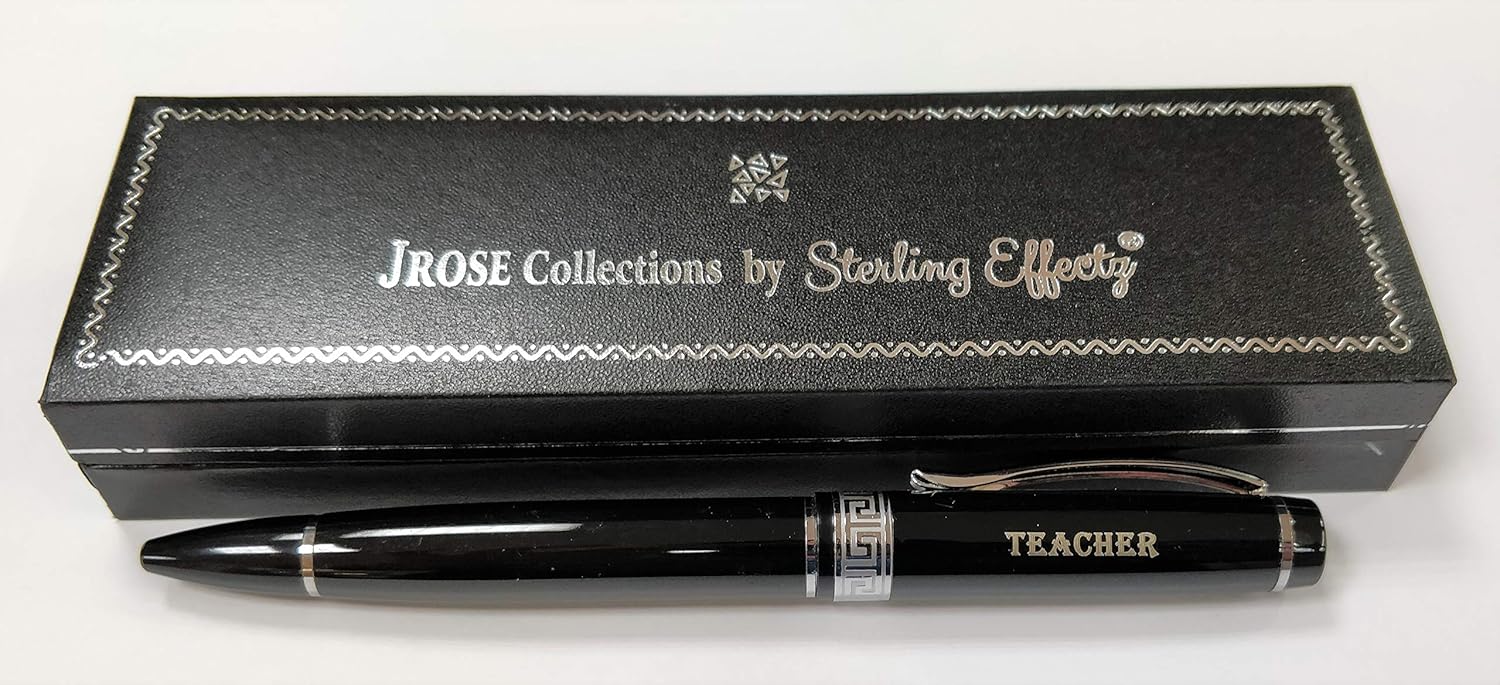JRose Collections Elegant Teacher Pen in Luxury Gift Box for Men, Premium Writing Instrument Perfect for Teachers Professors