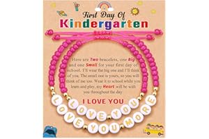 UNGENT THEM First Day of School Bracelet Mommy and Me Back to School Bracelet for Mom and Daughter Bracelets for Mother Daughter Back to School Gifts