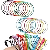 40PCS Stainless Steel Wire Keychain Cable,Luggage Tag Loops Durable Metal Key Rings for Keys, ID Tags & More (Colorful)