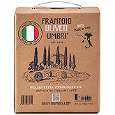 Frantoio Uliveti Umbri Bag in Box Olive Oil | Authentic Italian Extra Virgin Olive Oil | Perfect for Finishes and Dressings | Cold Pressed 100% Made in Italy | Bag-in-Box 3L (101.4 Fl Oz)