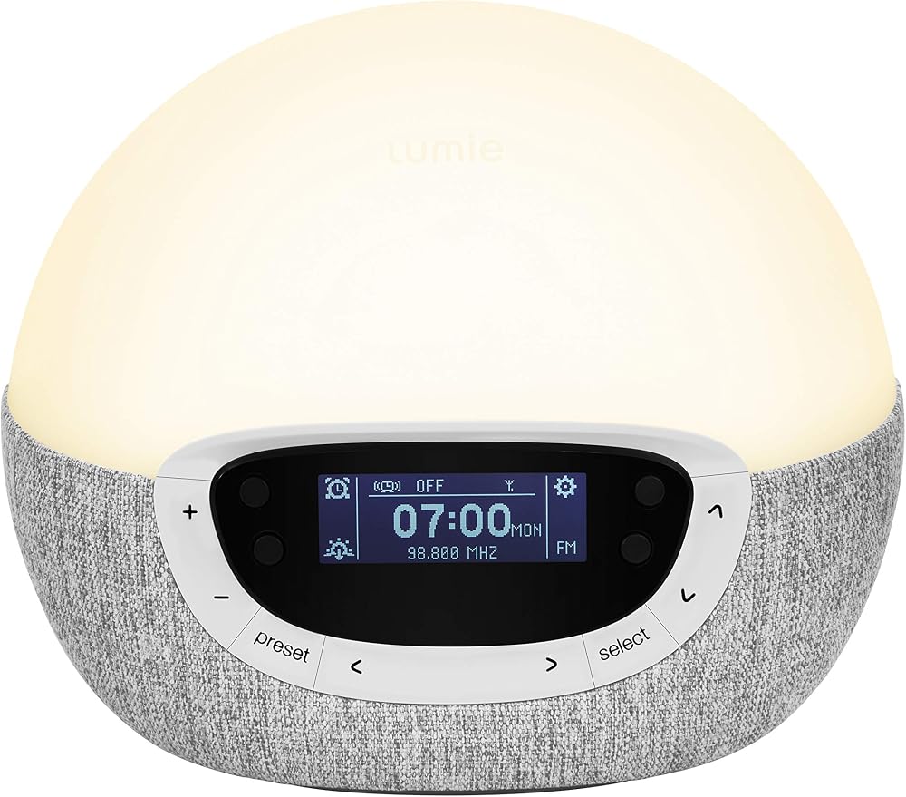 Lumie Bodyclock Shine 300 Wake-up Light Alarm Clock with Radio 15 Sounds