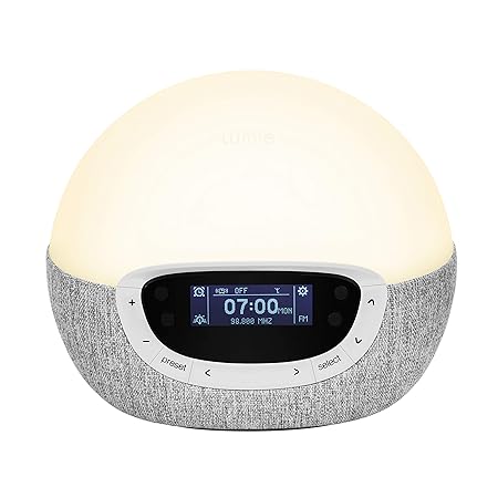 Lumie Bodyclock Shine 300 - Lichtwecker mit Radio, 14 Klängen und Einschlafsonnenuntergang