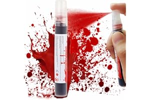 Go Ho Blood Splatter,Fake Blood Makeup(0.35 oz),Halloween Fake Blood Spray Eye Blood Drops Body Paint,Spray Blood for Clothes and SFX Zombie Monster Vampire Clown Costume Cosplay Makeup,1PC