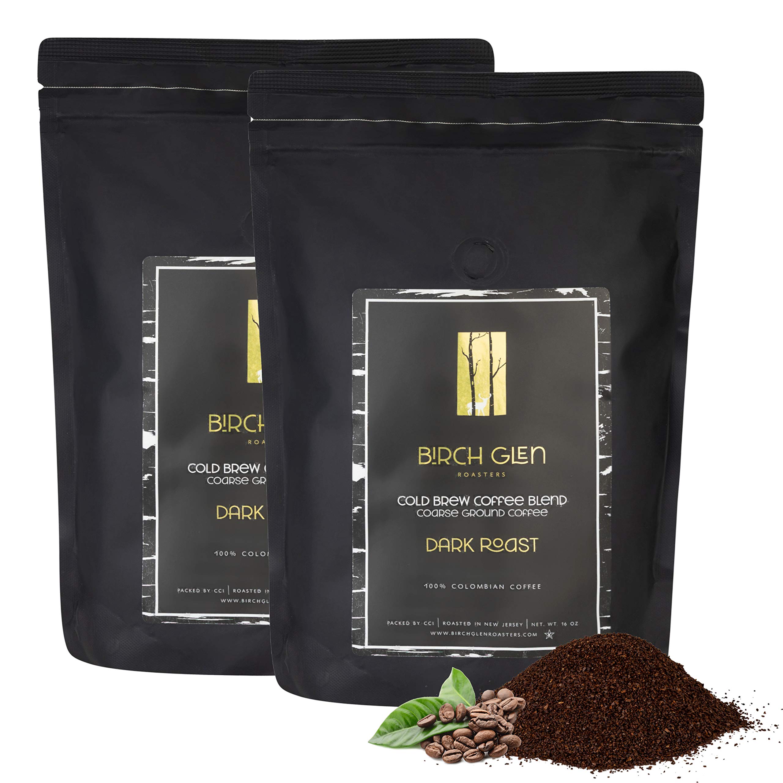 32 oz Birch Glen Roasters Dark Roast Cold Brew Coffee Blend - Coarsely Ground Coffee - Low Acidity Smooth Blend, Roasted for Kitchentoolz