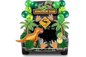 JUMLYS Halloween Trunk or Treat Car Decorations Kit for SUV, Dinosaur Jungle Theme Car Decorations Kit with Balloons, Perfect for Car Garage Door Archway, Ideal Halloween Party Decoration
