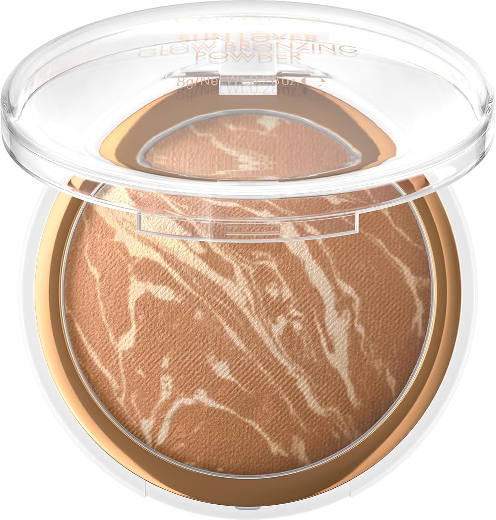 Catrice Sun Lover Glow Bronzing Powder Shimmery 8g Baked Marble Texture