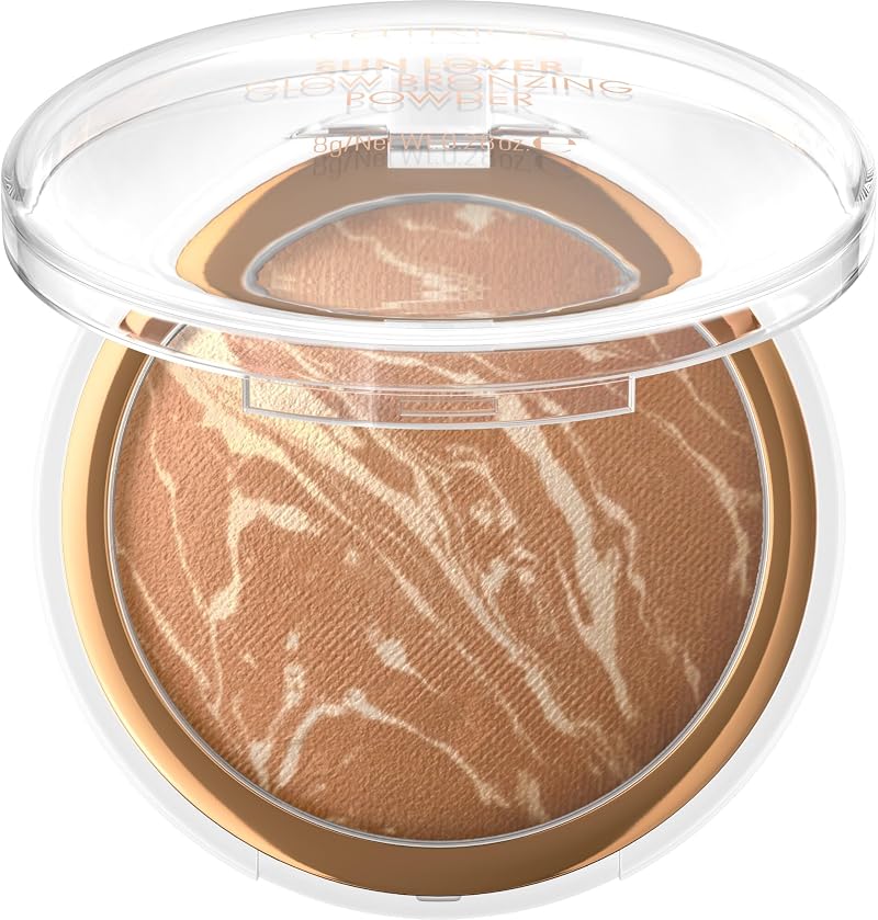 Catrice Sun Lover Glow Bronzing Powder Shimmery 8g Baked Marble Texture