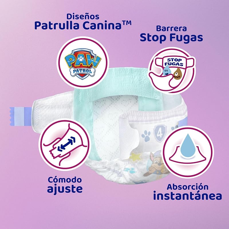 Pañales Bebé Activity Talla 4 (9-14 kg), 174 Pañales, Nuestro Nº1 en Absorción y Comodidad