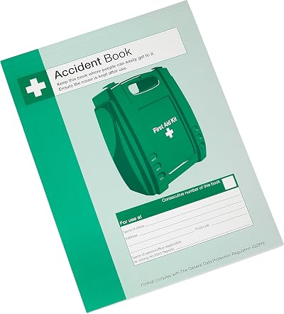 Safety First Aid Group Accident Book A4 - 53 Records, GDPR Compliant