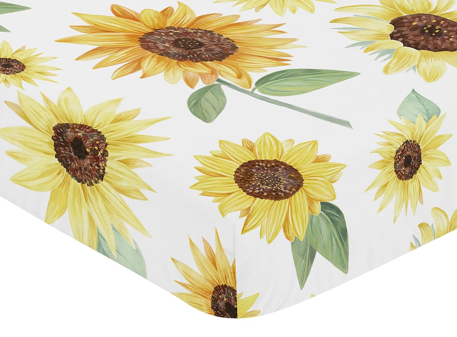 sunflower cot sheet