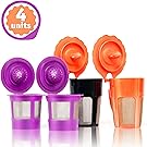 2 Reusable Carafe 2 Refillable K Cups Filters for Keurig 2.0, K200, K300, K400, K500 Series Brewers by Goodcups