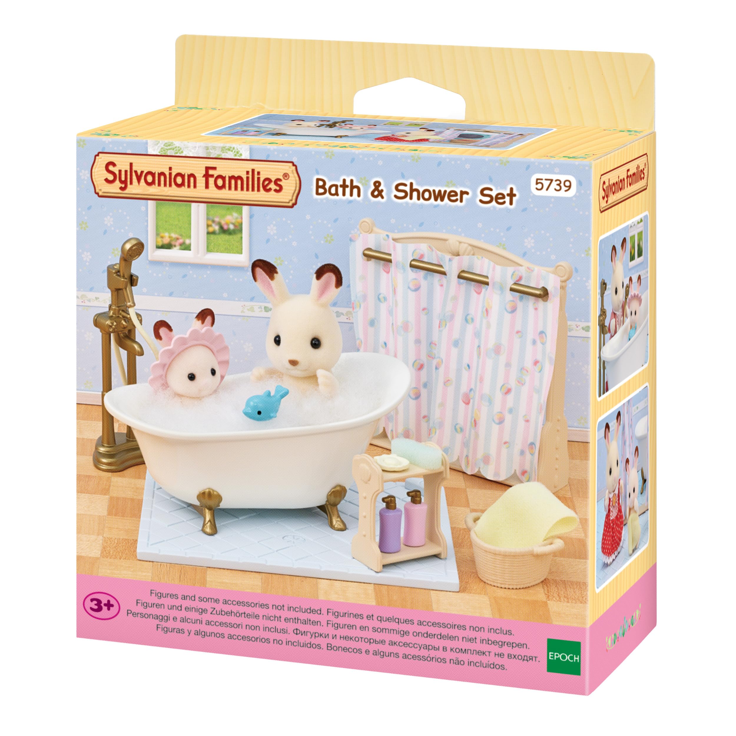 Sylvanian Families - 5739 Bath & Shower Set - Dollhouse Playsets
