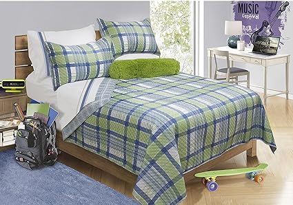 Amazon Com Plaid Bedding Bedspread Coverlet Quilt Set Twin
