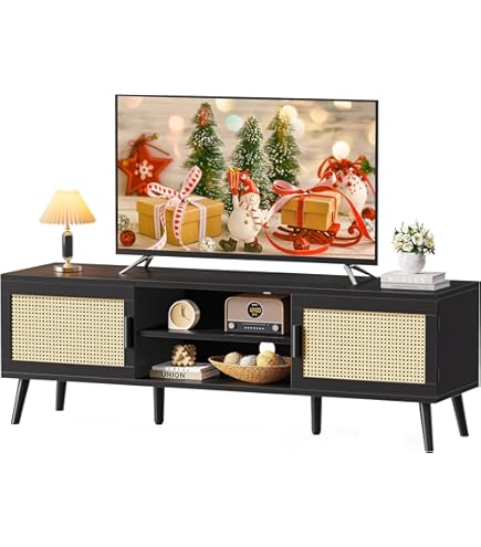 Amazon.com: Finnhomy 59 Inch Boho TV Stand for up to 70 inch TV