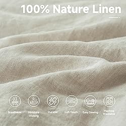 Simple&Opulence 100% Nature Pure Linen Fabric 78