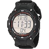 Armitron Sport Men's 408159BLK Chronograph Black Strap Digital Display Watch