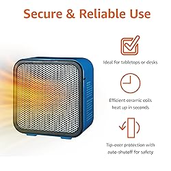 Amazon Basics Ceramic Space Heater, Mini Heater for