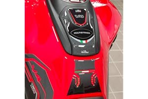 Resin Bike Motorcycle 3D Stickers Compatible with Ducati Multistrada V4 1100 2021-2023. Tank Protector Protection from Impact and Scratches. Resin Stickers - Made in Italy