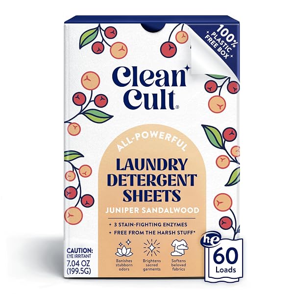 CLEANCULT LAUNDRY DETERGENT SHEETS – RESEALABLE BOX –...