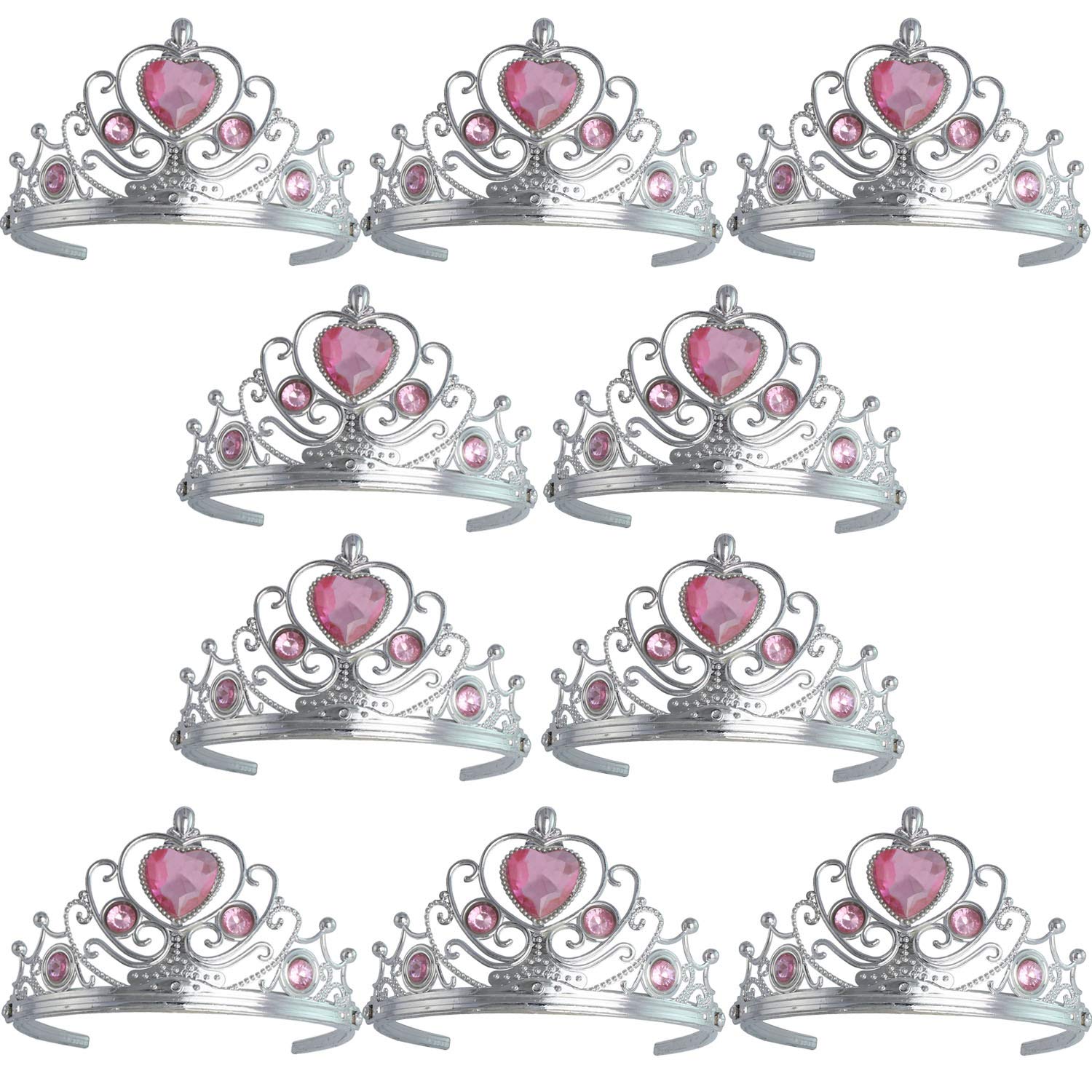 XiangGuanQianYing 10 Pack Tiaras and Crowns for Little Girls Crowns and Tiaras for Child from 3