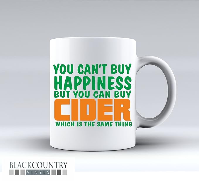 M170 You Can 't Buy Happiness, aber sie können kaufen Cider Funny Design Neuheit Geschenk Idee Kaffee Tee Tasse aus Keramik