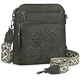 RAINSMORE Crossbody Bags for Women Leather Crossbody Purse Designer Womens Shoulder Handbags Trendy Cross Body Purse