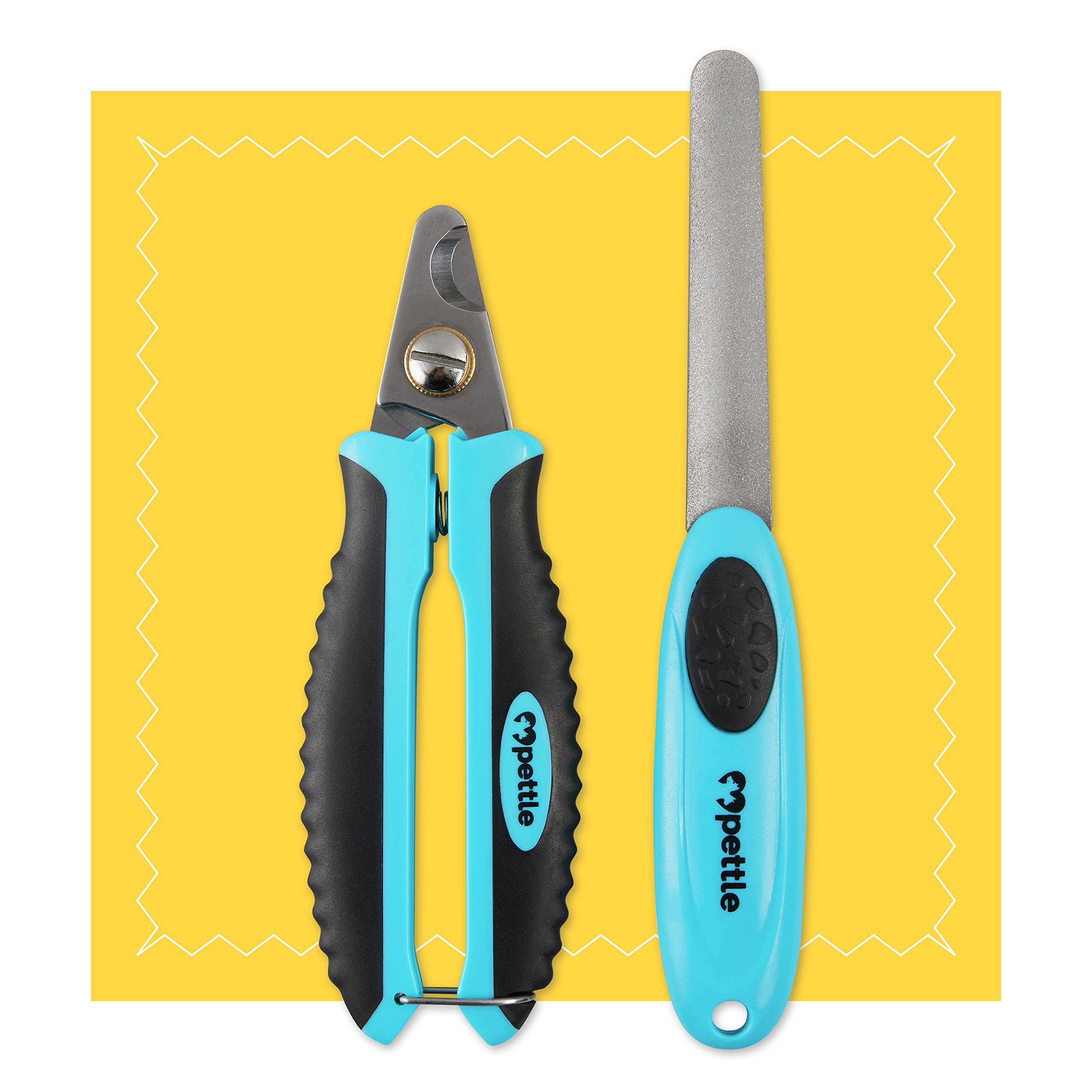 Professional claw clipper for cats with Safety Guard - 100% splinter-free through sharpest stainless steel blades - Claw clipper + claw file + e-book - Professional claw cutter cat