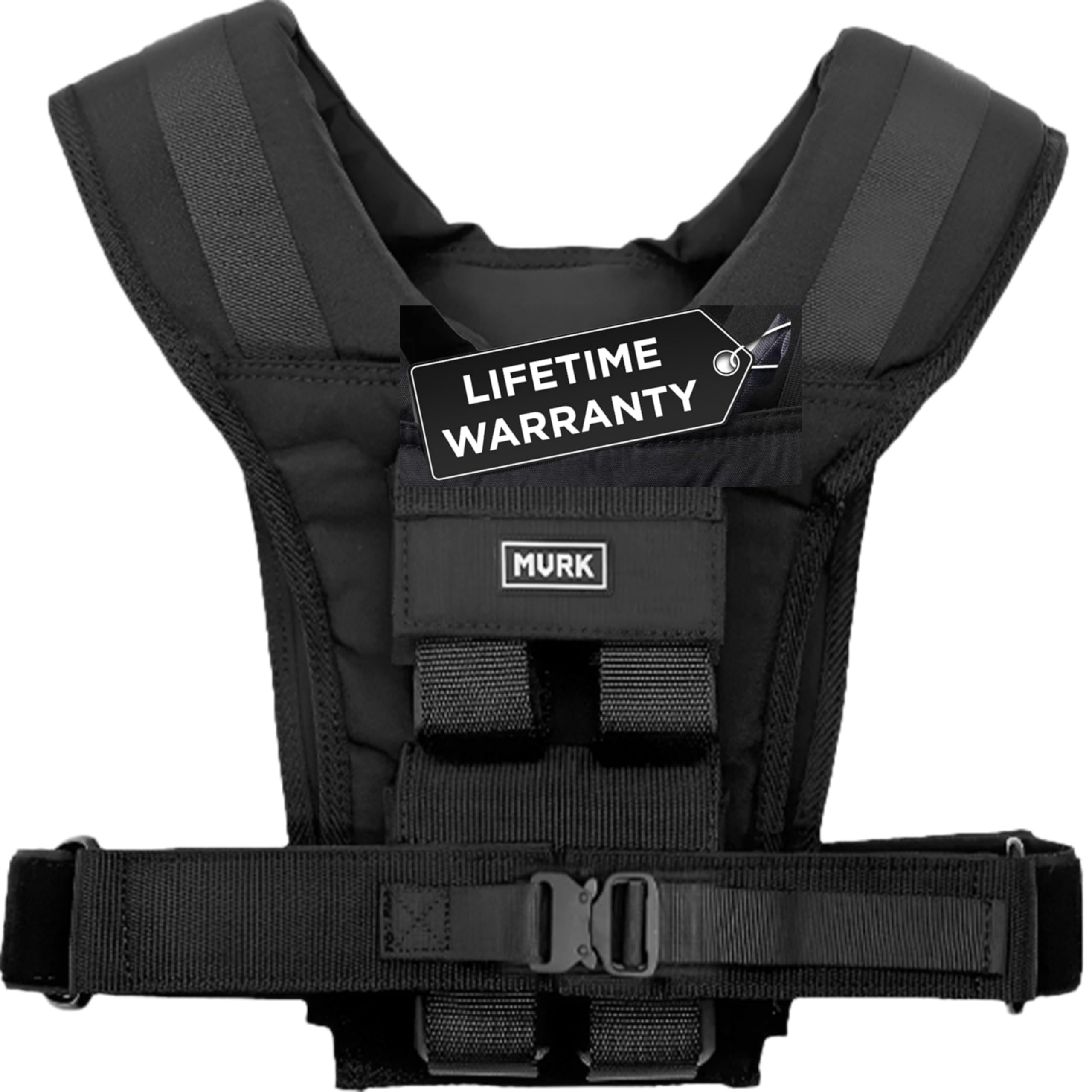 MVRK Adjustable Weighted Vest Men 18 lbs - Weighted Workout Vest With Iron Weights, Heavy Duty Weighted Exercise Vest For Functional Training, Slim Design Weighted Running Vest, Weight Vest for Men Image