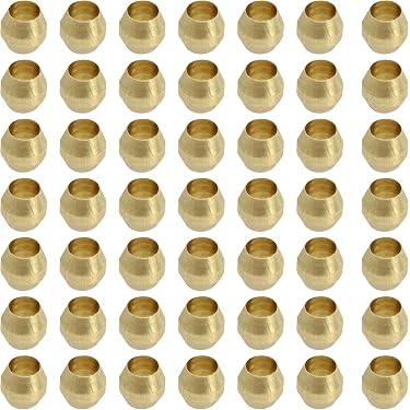 Hardwareeeer 40Pcs Brass Compression Sleeves Ferrules - 5/32
