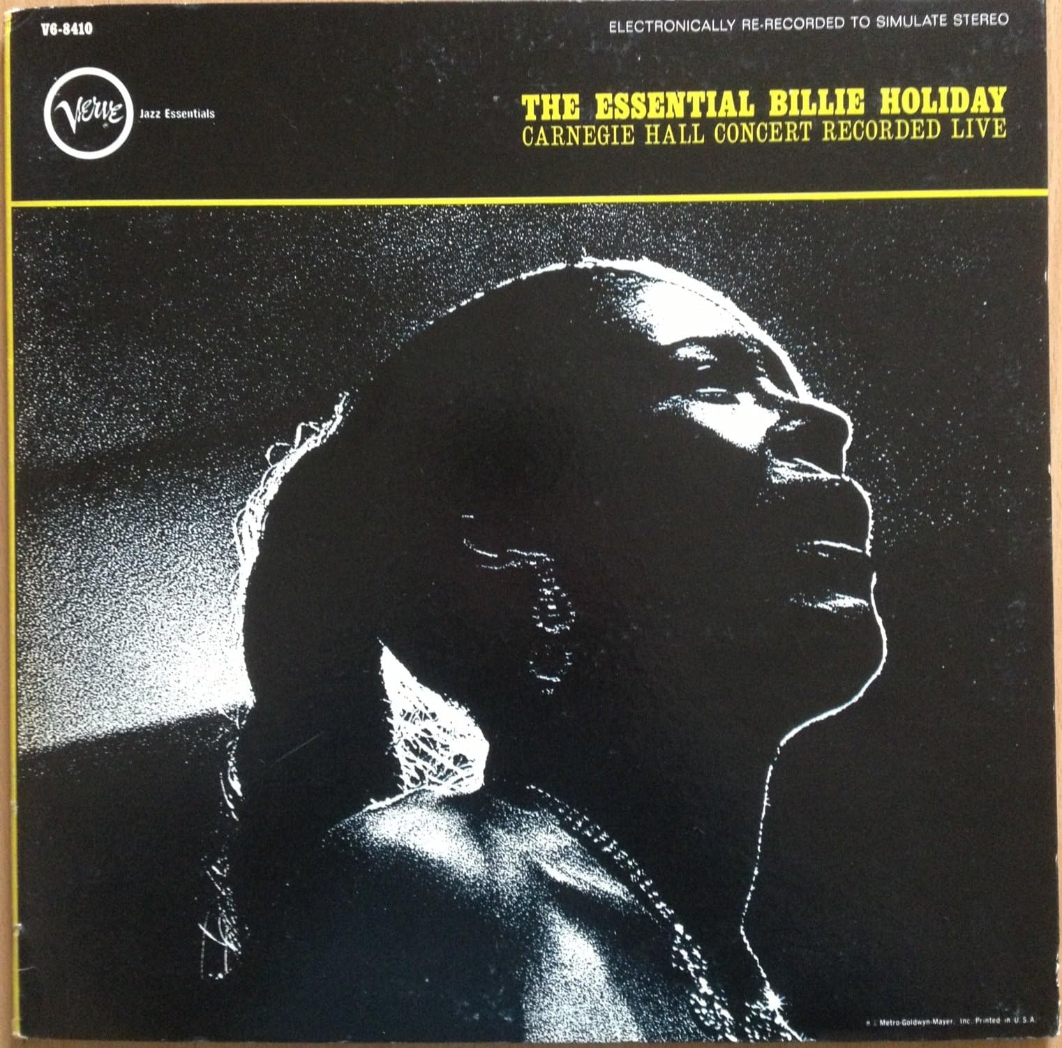 BILLIE HOLIDAY The Essential - Carnegie Hall Concert Recorded Live (Verve V6-8410) VINYLE 33trs / édition originale 1961 du concert de 1956