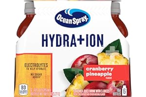 Ocean Spray® Hydration Cranberry Pineapple Juice Drinks, 10 Fl Oz Bottles, 6 Count (Pack of 1)