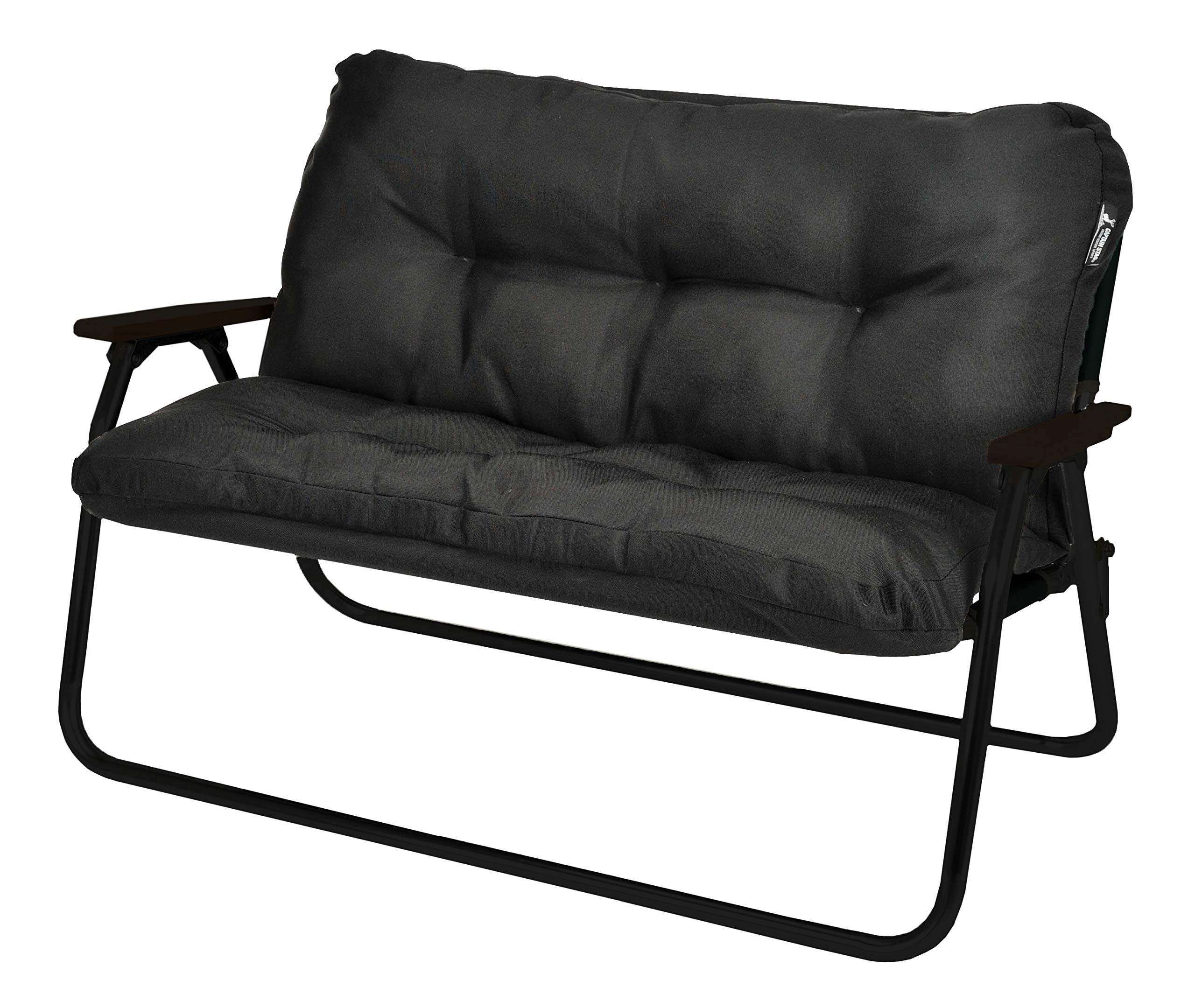 キャプテンスタッグ(CAPTAIN STAG) ベンチ カバー アルミ 背付き ベンチ用 リラックスクッションカバー ブラック UC-1685商品画像