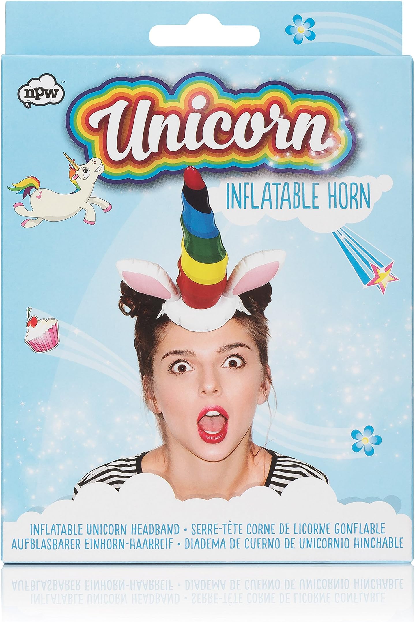 NPW Unicorn Inflatable Horn Head Band, Inflatable Horn Head Band