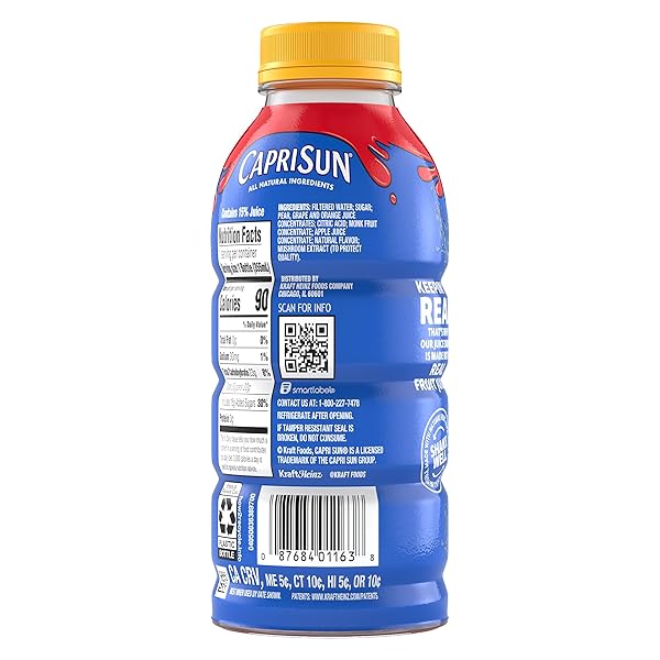 CAPRI SUN FRUIT PUNCH FLAVORED JUICE DRINK BLEND WITH OTHER NATURAL FLAVOR, 12 FL OZ BOTTLE