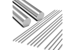 Lyrlidr 12 Pcs 304 Stainless Steel Round Rods - 1/8" Dia x 12" Length - Solid Metal Shafts for Industrial Use, Metalworking & DIY Crafts,Precision Machining (12, 1/8 x12)