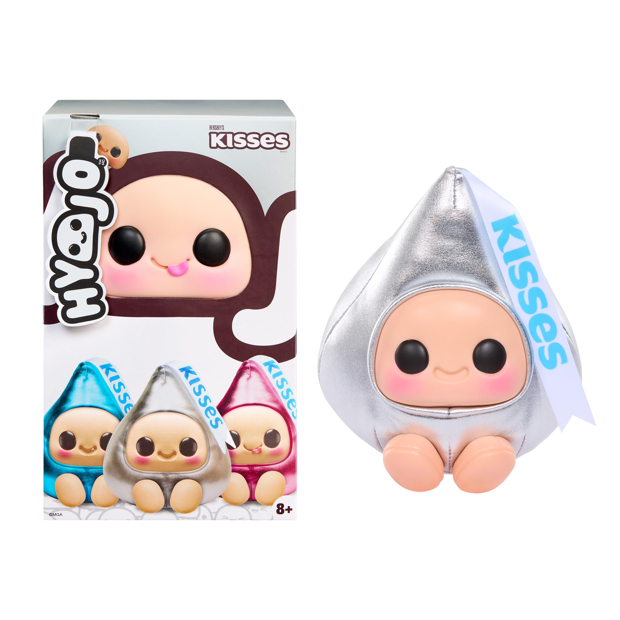 Hyojo Hershey’S Kisses Series, Blind Box Collectible Plush, Limited Edition Toy Gift for All Ages, 3 to Collect, Blue, Silver & Pink Foil