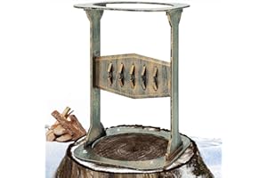 KONYINZAO Double-Blade Log Splitter, 17'' Tall Heavy Duty Firewood Kindling Splitter, Sharpen Alloy Steel Opening, XXL Bronze Manual Log Splitting Wedge for Camping, Outdoors, Cabin Lifestyle